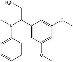 N-[2-amino-1-(3,5-dimethoxyphenyl)ethyl]-N-methylaniline Struktur