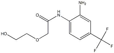 N-[2-amino-4-(trifluoromethyl)phenyl]-2-(2-hydroxyethoxy)acetamide Struktur