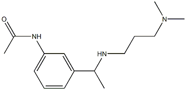 N-[3-(1-{[3-(dimethylamino)propyl]amino}ethyl)phenyl]acetamide Struktur