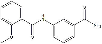 N-[3-(aminocarbonothioyl)phenyl]-2-methoxybenzamide Struktur