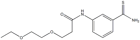 N-[3-(aminocarbonothioyl)phenyl]-3-(2-ethoxyethoxy)propanamide Struktur