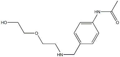 N-[4-({[2-(2-hydroxyethoxy)ethyl]amino}methyl)phenyl]acetamide Struktur