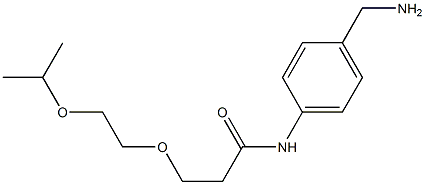 N-[4-(aminomethyl)phenyl]-3-[2-(propan-2-yloxy)ethoxy]propanamide Struktur