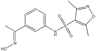 N-{3-[1-(hydroxyimino)ethyl]phenyl}-3,5-dimethyl-1,2-oxazole-4-sulfonamide Struktur