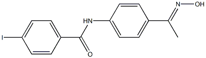 N-{4-[1-(hydroxyimino)ethyl]phenyl}-4-iodobenzamide Struktur