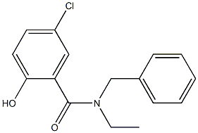 N-benzyl-5-chloro-N-ethyl-2-hydroxybenzamide Struktur