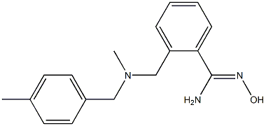 N'-hydroxy-2-({methyl[(4-methylphenyl)methyl]amino}methyl)benzene-1-carboximidamide Struktur