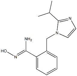 N'-hydroxy-2-{[2-(propan-2-yl)-1H-imidazol-1-yl]methyl}benzene-1-carboximidamide Struktur