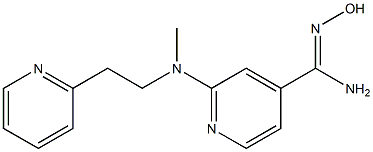 N'-hydroxy-2-{methyl[2-(pyridin-2-yl)ethyl]amino}pyridine-4-carboximidamide Struktur