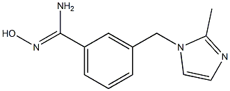 N'-hydroxy-3-[(2-methyl-1H-imidazol-1-yl)methyl]benzenecarboximidamide Struktur