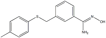 N'-hydroxy-3-{[(4-methylphenyl)sulfanyl]methyl}benzene-1-carboximidamide Struktur