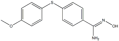 N'-hydroxy-4-[(4-methoxyphenyl)sulfanyl]benzene-1-carboximidamide Struktur