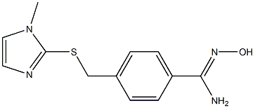 N'-hydroxy-4-{[(1-methyl-1H-imidazol-2-yl)sulfanyl]methyl}benzene-1-carboximidamide Struktur