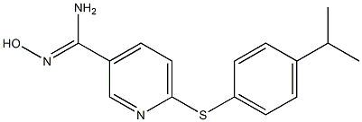 N'-hydroxy-6-{[4-(propan-2-yl)phenyl]sulfanyl}pyridine-3-carboximidamide Struktur