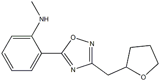 N-methyl-2-[3-(oxolan-2-ylmethyl)-1,2,4-oxadiazol-5-yl]aniline Struktur