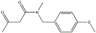 N-methyl-N-{[4-(methylsulfanyl)phenyl]methyl}-3-oxobutanamide Struktur