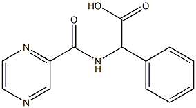 phenyl[(pyrazin-2-ylcarbonyl)amino]acetic acid Struktur