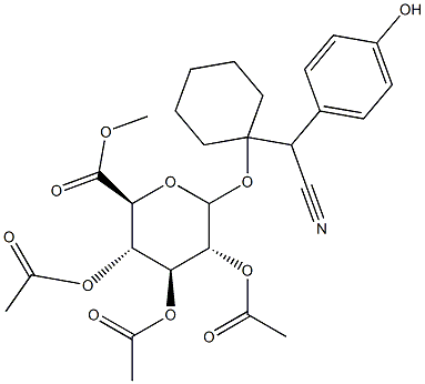 4-Hydroxy-a-(1-hydroxycyclohexyl)benzeneacetonitrile 2,3,4-Tri-O-acetyl--D-glucuronide Methyl Ester Struktur