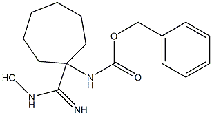 [1-(N-Hydroxycarbamimidoyl)-cycloheptyl]-carbamic acid benzyl ester Struktur