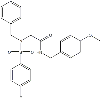 2-{benzyl[(4-fluorophenyl)sulfonyl]amino}-N-(4-methoxybenzyl)acetamide Struktur