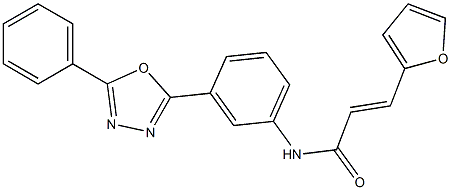 3-(2-furyl)-N-[3-(5-phenyl-1,3,4-oxadiazol-2-yl)phenyl]acrylamide Struktur