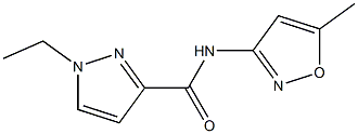 1-ethyl-N-(5-methyl-3-isoxazolyl)-1H-pyrazole-3-carboxamide Struktur