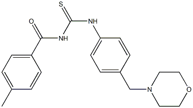 N-(4-methylbenzoyl)-N'-[4-(4-morpholinylmethyl)phenyl]thiourea Struktur