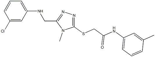 2-[(5-{[(3-chlorophenyl)amino]methyl}-4-methyl-4H-1,2,4-triazol-3-yl)sulfanyl]-N-(3-methylphenyl)acetamide Struktur