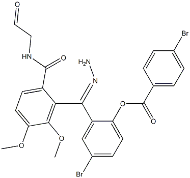 4-bromo-2-(2-{[(3,4-dimethoxybenzoyl)amino]acetyl}carbohydrazonoyl)phenyl 4-bromobenzoate Struktur