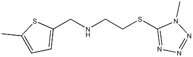 2-[(1-methyl-1H-tetraazol-5-yl)sulfanyl]-N-[(5-methyl-2-thienyl)methyl]ethanamine Struktur