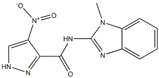 4-nitro-N-(1-methyl-1H-benzimidazol-2-yl)-1H-pyrazole-3-carboxamide Struktur