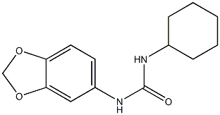 N-(1,3-benzodioxol-5-yl)-N'-cyclohexylurea Struktur