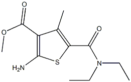 methyl2-amino-5-[(diethylamino)carbonyl]-4-methyl-3-thiophenecarboxylate Struktur