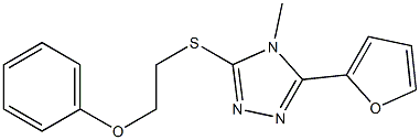 2-{[5-(2-furyl)-4-methyl-4H-1,2,4-triazol-3-yl]sulfanyl}ethyl phenyl ether Struktur