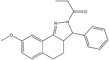 methyl 3-phenyl-2-propionyl-3,3a,4,5-tetrahydro-2H-benzo[g]indazol-8-yl ether Struktur