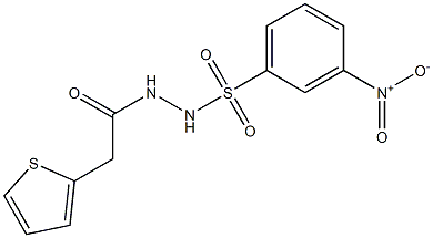 3-nitro-N'-(thien-2-ylacetyl)benzenesulfonohydrazide Struktur