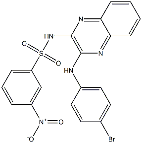 N-[3-(4-bromoanilino)-2-quinoxalinyl]-3-nitrobenzenesulfonamide Struktur