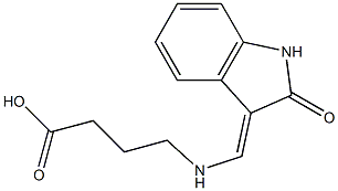 4-{[(2-oxo-1,2-dihydro-3H-indol-3-ylidene)methyl]amino}butanoic acid Structure