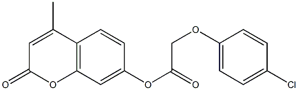 4-methyl-2-oxo-2H-chromen-7-yl (4-chlorophenoxy)acetate Struktur