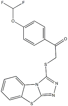 1-[4-(difluoromethoxy)phenyl]-2-([1,2,4]triazolo[3,4-b][1,3]benzothiazol-3-ylsulfanyl)ethanone Struktur