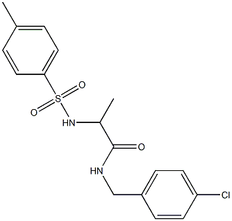 N-(4-chlorobenzyl)-2-{[(4-methylphenyl)sulfonyl]amino}propanamide Struktur