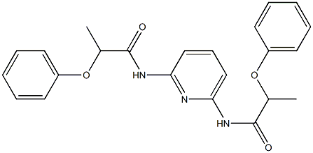 2-phenoxy-N-{6-[(2-phenoxypropanoyl)amino]-2-pyridinyl}propanamide Struktur