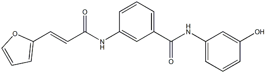 3-{[3-(2-furyl)acryloyl]amino}-N-(3-hydroxyphenyl)benzamide Struktur