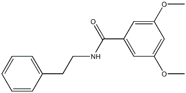 3,5-dimethoxy-N-(2-phenylethyl)benzamide Struktur