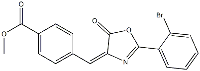 methyl 4-[(2-(2-bromophenyl)-5-oxo-1,3-oxazol-4(5H)-ylidene)methyl]benzoate Struktur