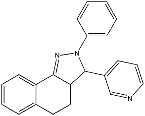 2-phenyl-3-(3-pyridinyl)-3,3a,4,5-tetrahydro-2H-benzo[g]indazole Struktur