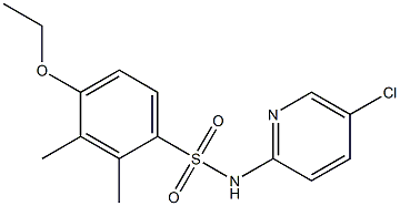 N-(5-chloro-2-pyridinyl)-4-ethoxy-2,3-dimethylbenzenesulfonamide Struktur