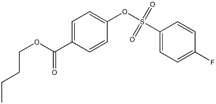 butyl 4-{[(4-fluorophenyl)sulfonyl]oxy}benzoate Struktur