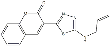 3-[5-(allylamino)-1,3,4-thiadiazol-2-yl]-2H-chromen-2-one Struktur