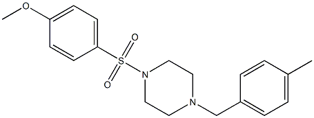 methyl 4-{[4-(4-methylbenzyl)-1-piperazinyl]sulfonyl}phenyl ether Struktur